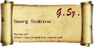 Georg Szabina névjegykártya